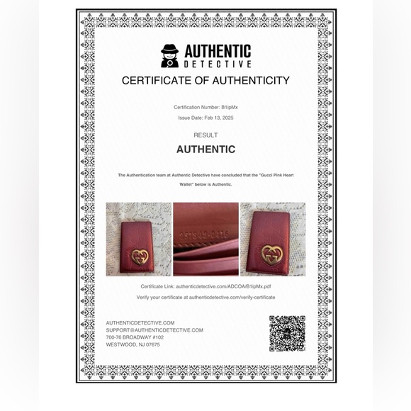 Gucci Pink Metallic Leather Wallet - Picture 7 of 7